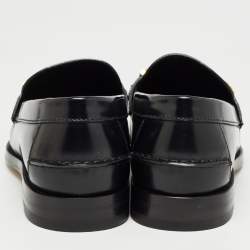 Pre Owned حذاء لوفرز غوتشي كارا جلد أسود مقاس 43.5