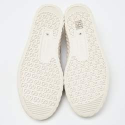 Pre Owned Gucci Gucci Brown/Beige GG Canvas and Suede Sneakers Size 43.5