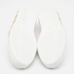 Gucci White Leather Guccy Ace Low Top Sneakers Size 41 