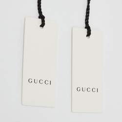 Pre Owned Gucci White Rubber Web Detail Flat Slides Size 44