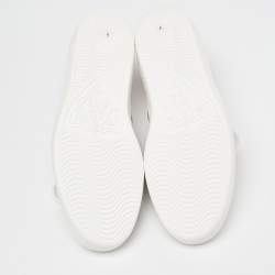 Gucci White Leather Ace Elastic Web Low Top Sneakers Size 43