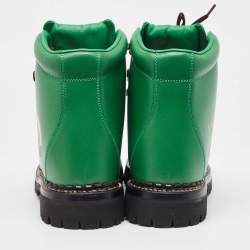 Gucci x The North Face Green Leather Hiking Ankle Boots Size 42.5