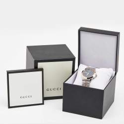 Gucci Black Two Tone Stainless Steel G-Timeless YA126410 Men's Wristwatch 38 mm 