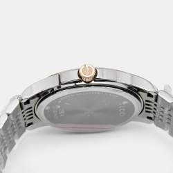 Gucci Black Two Tone Stainless Steel G-Timeless YA126410 Men's Wristwatch 38 mm 