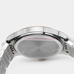 Gucci Black Two Tone Stainless Steel G-Timeless YA126410 Men's Wristwatch 38 mm 