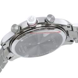 Pre Owned Gucci Grey Stainless Steel G-Timeless YA126248 Men's Wristwatch 44 mm