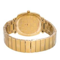 مملوكة مسبقًا Gucci Yellow Gold PVD Coated Stainless Steel Grip Men's Wristwatch 38 mm