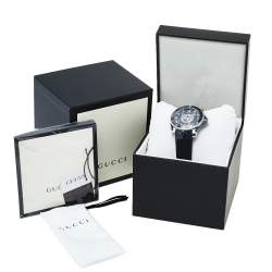 Pre Owned Gucci Black Stainless Steel & Rubber Dive YA136320 Quartz Men's Wristwatch 40 mm