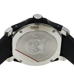Pre Owned Gucci Black Stainless Steel & Rubber Dive YA136320 Quartz Men's Wristwatch 40 mm