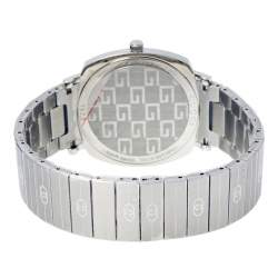Gucci White Stainless Steel Grip YA157410 Unisex Wristwatch 38 mm