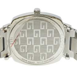 Gucci White Stainless Steel Grip YA157410 Unisex Wristwatch 38 mm