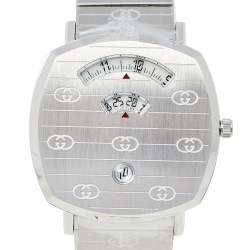 Gucci White Stainless Steel Grip YA157410 Unisex Wristwatch 38 mm