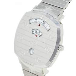 Gucci White Stainless Steel Grip YA157410 Unisex Wristwatch 38 mm