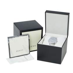Gucci White Stainless Steel Grip YA157410 Unisex Wristwatch 38 mm