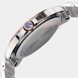 Gucci Black Two Tone Stainless Steel G-Timeless YA126410 Men's Wristwatch 38 mm