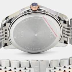 Gucci Black Two Tone Stainless Steel G-Timeless YA126410 Men's Wristwatch 38 mm