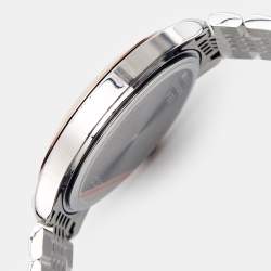Gucci Black Two Tone Stainless Steel G-Timeless YA126410 Men's Wristwatch 38 mm