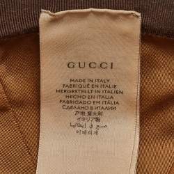 Pre Owned Gucci Brown GG Supreme Canvas Baseball Cap XL