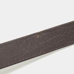 Pre Owned Gucci Beige/Brown GG Supreme Canvas Interlocking G Buckle Belt 100CM