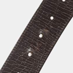 Pre Owned Gucci Beige/Brown GG Supreme Canvas Interlocking G Buckle Belt 100CM