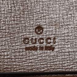 Pre Owned Gucci Beige/Ebony GG Supreme Canvas and Leather Horsebit Key Case