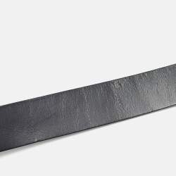 Pre Owned Gucci Black Leather Interlocking G Buckle Belt 100CM