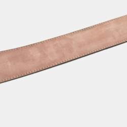 Pre Owned Gucci Black Guccissima Leather Interlocking G Buckle Belt 95 CM