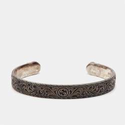 Gucci Cat Sterling Silver Cuff Bracelet 18