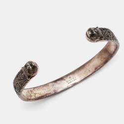 Gucci Cat Sterling Silver Cuff Bracelet 18