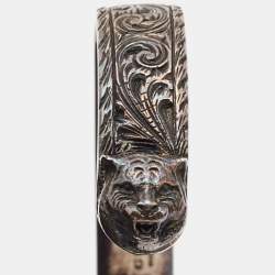 Gucci Cat Sterling Silver Cuff Bracelet 18