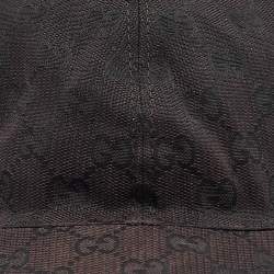 Gucci Black Web Striped GG Canvas Baseball Cap M