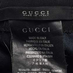 Gucci Black Web Striped GG Canvas Baseball Cap M