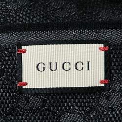 Gucci Grey Web Striped GG Jacquard Wool Scarf