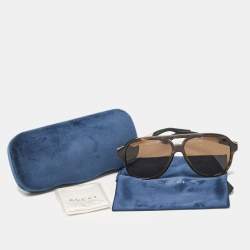 Gucci Dark Brown GG0688S Aviator Sunglasses
