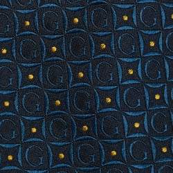 مملوكة مسبقًا Gucci Vintage Blue G Jacquard Silk Traditional Tie 