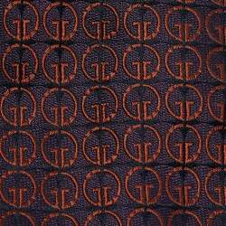 Pre Owned Gucci Vintage Purple/Orange Jacquard Traditional Tie 