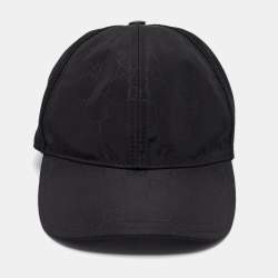 Gucci Black GG Nylon and Mesh Baseball Cap M