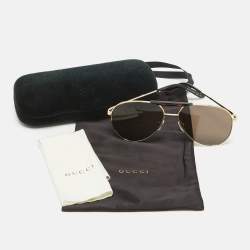 Gucci Brown GG0242S Aviator Sunglasses