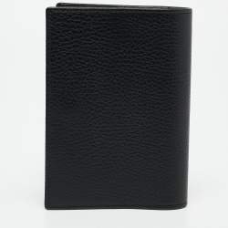 Pre Owned Gucci Black Leather GG Marmont Passport Holder