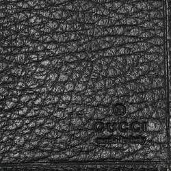 Pre Owned Gucci Black Leather GG Marmont Passport Holder