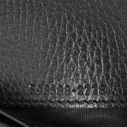 Pre Owned Gucci Black Leather GG Marmont Passport Holder
