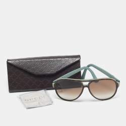 Gucci Brown/Green Gradient GG 1065/S Aviator Sunglasses