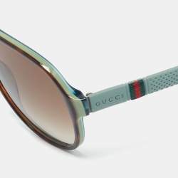 Gucci Brown/Green Gradient GG 1065/S Aviator Sunglasses