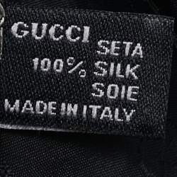 Gucci Grey/White Patterned Silk Tie