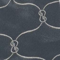 Gucci Grey/White Patterned Silk Tie