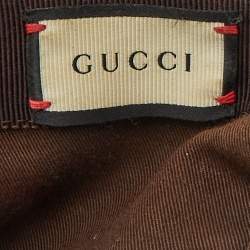 Pre Owned Gucci Beige GG Supreme Canvas Baseball Cap 
