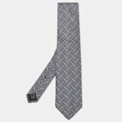 Gucci Blue Patterned Silk Standard Tie 
