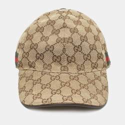 Gucci Beige GG Monogram Canvas Baseball Cap S