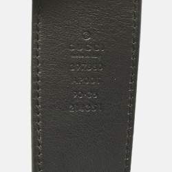 Gucci Black Leather GG Marmont Buckle Belt 90 CM