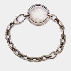 Gucci Round Tag Sterling Silver Bracelet 